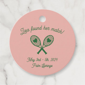 Étiquettes Cadeau Tag cadeau de Bachelorette de tennis