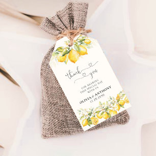 Étiquettes-cadeau Tag cadeau de cérémonie Mariage Citron Citrus