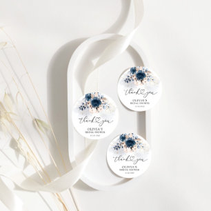 Étiquettes Cadeau Tag cadeau de Fête des mariées Rose bleu et poussi