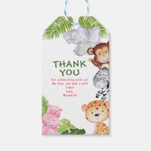 Étiquettes-cadeau Tag cadeau de fille Wild ONE Safari 1er premier an