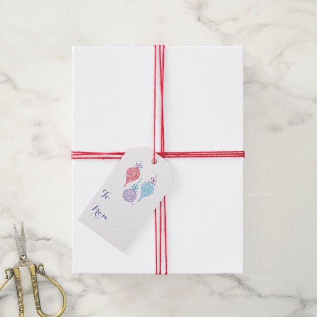 Étiquettes-cadeau Tag cadeau de Hangente Ornaments par Sue Weidlich (Avec de la ficelle)