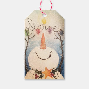 Étiquettes-cadeau Tag cadeau de Holiday Snowman
