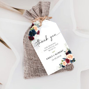 Étiquettes-cadeau Tag cadeau de la cérémonie des Mariages de la Bour