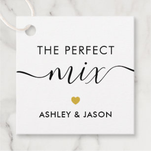 Étiquettes Cadeau Tag cadeau de Mix Parfait ou Trail Mix, or