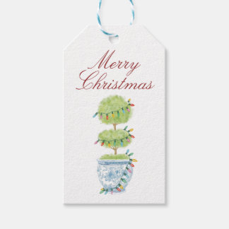Étiquettes-cadeau Tag cadeau de Noël Chinoiserie avec l'art opiaire