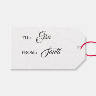 Étiquettes-cadeau Tag cadeau de Noël minimaliste de Père Noël