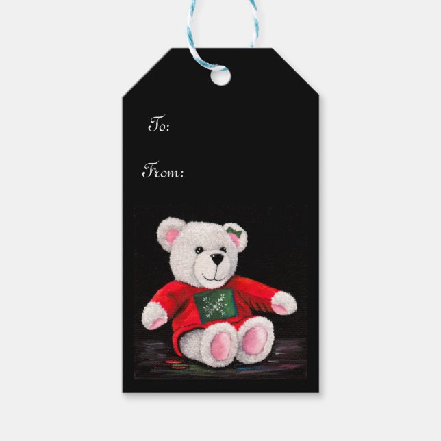 Étiquettes-cadeau Tag cadeau de Noël Teddy (Devant)