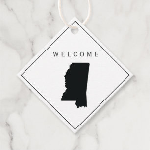 Étiquettes Cadeau Tag cadeau de sac de bienvenue du Mississippi, Wee