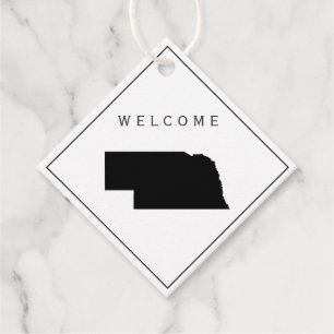 Étiquettes Cadeau Tag cadeau de sac de bienvenue du Nebraska pour le