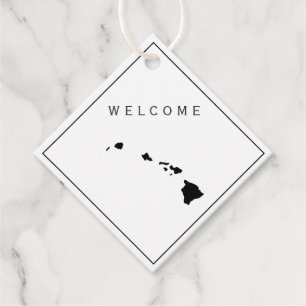 Étiquettes Cadeau Tag cadeau de sac de bienvenue Hawaii pour le week