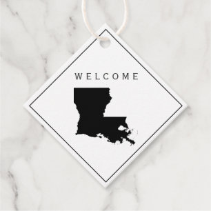 Étiquettes Cadeau Tag cadeau de sac de bienvenue Louisiana pour le w