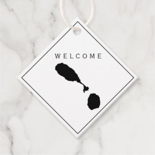 Étiquettes Cadeau Tag cadeau de sac de bienvenue Mariage St Kitts et