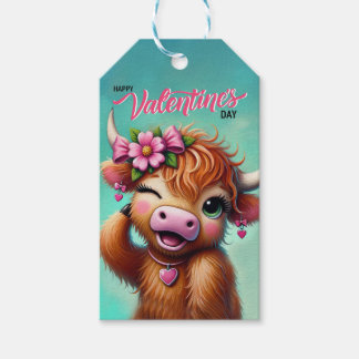 Étiquettes-cadeau Tag cadeau de vache Valentine Highland