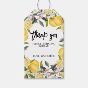 Étiquettes-cadeau Tag cadeau d'été pour le jardin de citron botaniqu