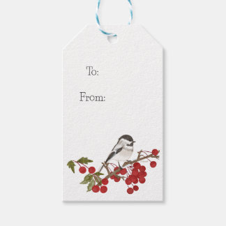 Étiquettes-cadeau Tag cadeau d'oiseau d'hiver