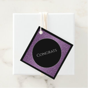 Étiquettes Cadeau Tag-Cadeau-Favor -Faux Parties scintillant Félicat