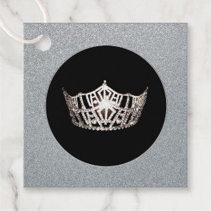 Étiquettes Cadeau Tag-Cadeau-Favor -Miss America Style Crown