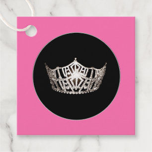 Étiquettes Cadeau Tag-Cadeau-Favor -Miss America Style Crown