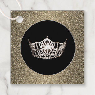 Étiquettes Cadeau Tag-Cadeau-Favor -Miss America Style Crown
