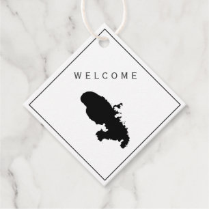 Étiquettes Cadeau Tag cadeau Mariage de bienvenue Martinique, Île