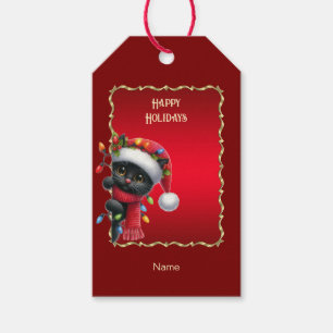 Étiquettes-cadeau Tag cadeau Noël Black Cat
