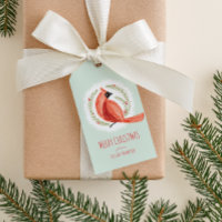 Tag cadeau personnalisé de couronne cardinale pein