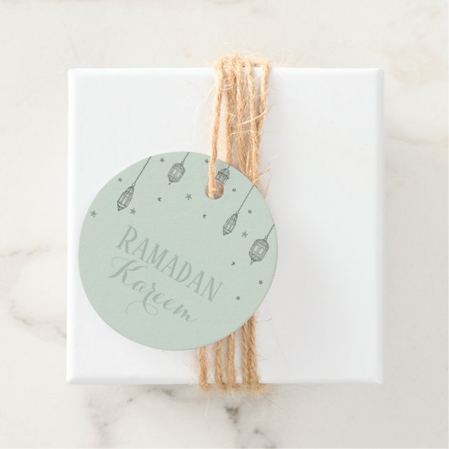 Étiquettes Cadeau tag cadeau Ramadan Kareem (En situation)