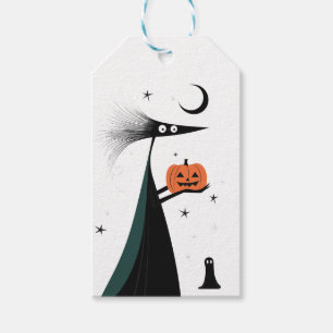 Étiquettes-cadeau Tag cadeau sorcière Halloween Whimsical - 3 couleu