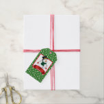 Étiquettes-cadeau Tag-Christmas Snowman<br><div class="desc">Cette étiquette cadeau de vacances est présentée dans une jolie imprimé de Noël Snowman. Customisez cet objet ou achetez tel quel.</div>