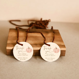 Étiquettes Cadeau Tag citrouille Douche Favour, Baby shower Automne 