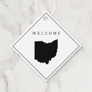 Étiquettes Cadeau Tag de bienvenue de l'Ohio Mariage week-end