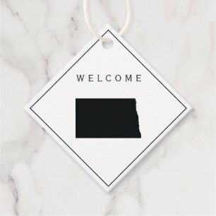 Étiquettes Cadeau Tag de bienvenue du Dakota du Nord Mariage Week-en