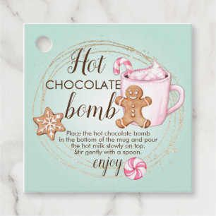 Étiquettes Cadeau Tag de bombe chocolat chaud