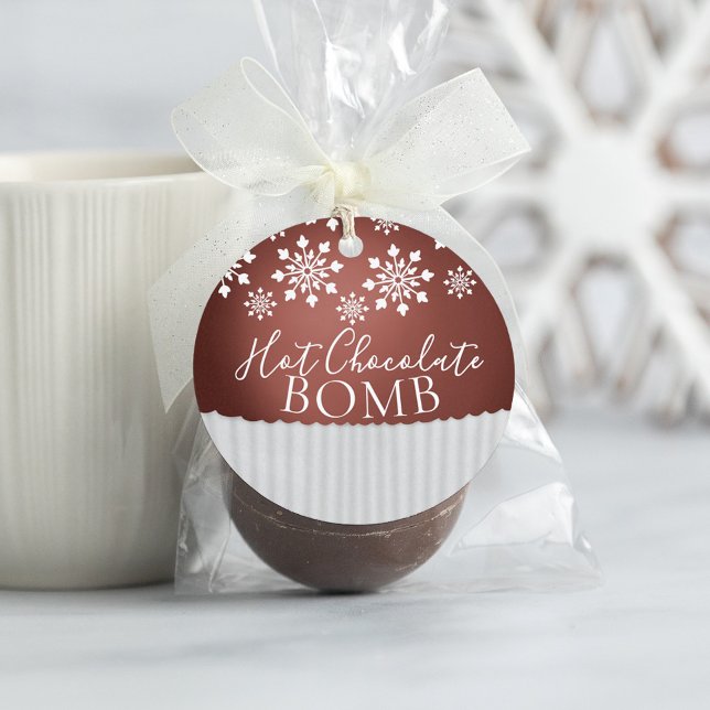 Étiquettes Cadeau Tag de bombe de cacao chaud (Créateur téléchargé)
