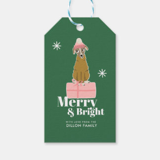 Étiquettes-cadeau Tag de cadeau de chien de Noël personnalisez