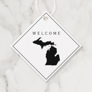 Étiquettes Cadeau Tag de cadeau de sac de bienvenue du Michigan pour