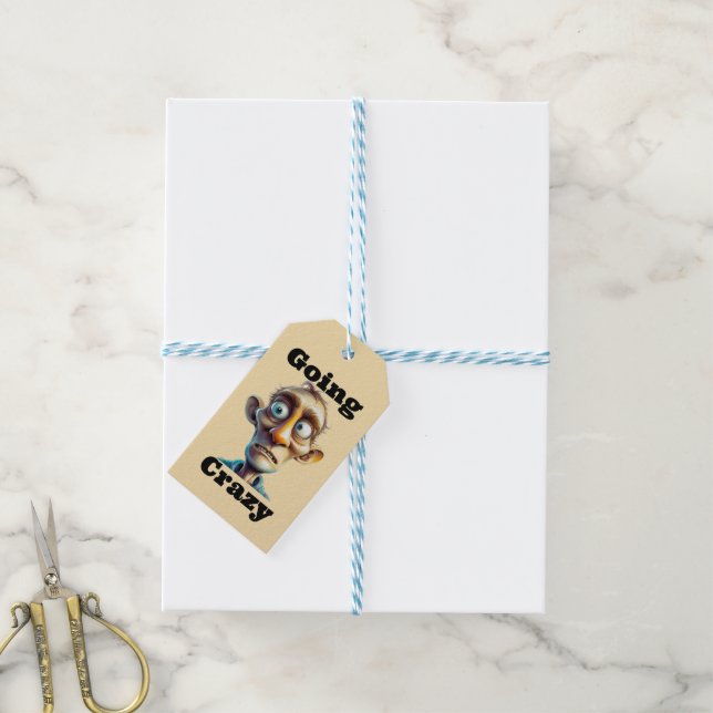 Étiquettes-cadeau Tag de cadeau fou (Avec de laficelle)