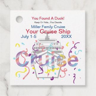 Étiquettes Cadeau Tag de canard de croisière