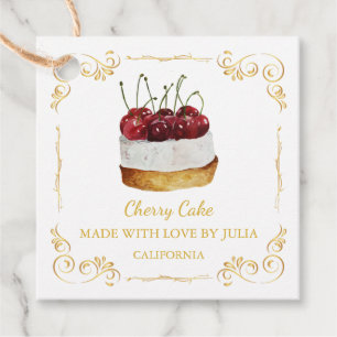 Étiquettes Cadeau Tag de Carré de gâteau maison vintage
