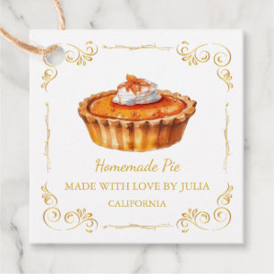 Étiquettes Cadeau Tag de hachage du Carré à tarte vintage fait maiso