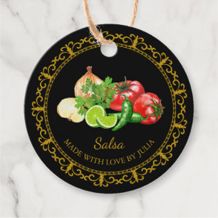 Étiquettes Cadeau Tag de hang de salsa maison vintage
