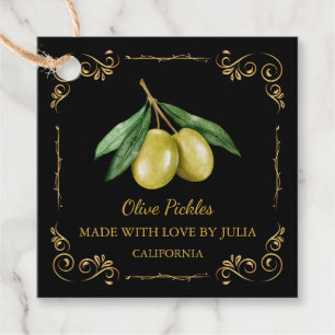 Étiquettes Cadeau Tag de Hang du Carré de chiche vintage fait maison