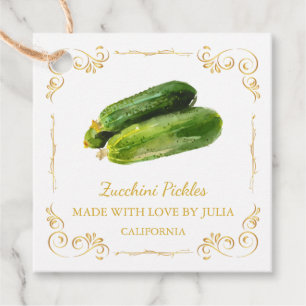 Étiquettes Cadeau Tag de hang du Carré de saucisse à courgette vinta