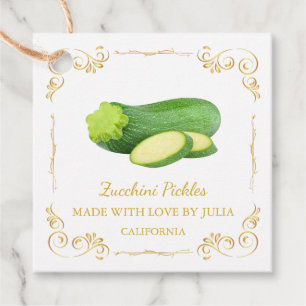 Étiquettes Cadeau Tag de hang du Carré de saucisse à courgette vinta