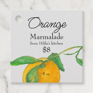 Étiquettes Cadeau Tag de jar de jar de canning Marmalade orange
