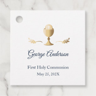Étiquettes Cadeau Tag de la première communion préférée avec le chal