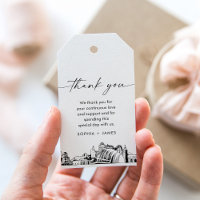 Tag de Mariage Skyline Kansas City Merci Favor