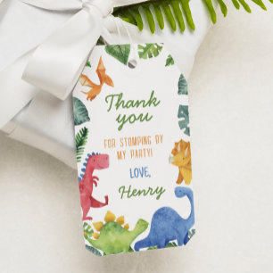 Étiquettes-cadeau Tag de Merci de fête d'anniversaire de Dinosaur