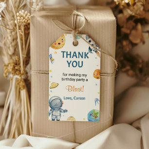 Étiquettes-cadeau Tag de Merci de fête d'anniversaire de la Galaxie 