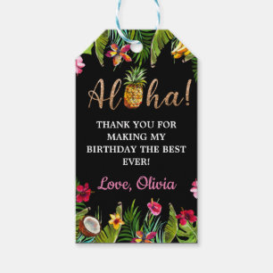 Étiquettes-cadeau Tag de Merci de tableau de bord tropical d'Aloha